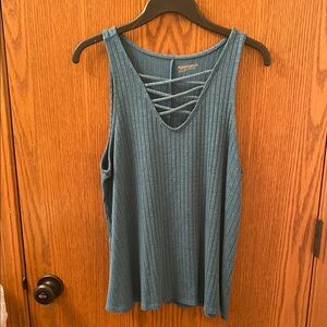 Blue Sleeveless Top